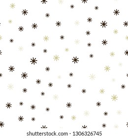 Light Blue, Yellow vector seamless texture with colored snowflakes. Modern geometrical abstract illustration with snowflakes. Template for business cards, websites.