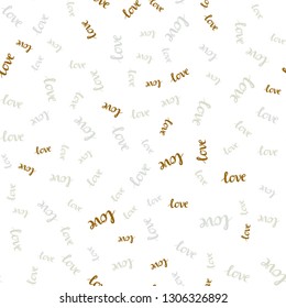 Light Blue, Yellow vector seamless background with words of love. Phrase LOVE YOU with colorful gradient in abstract style. Pattern for trendy fabric, wallpapers.