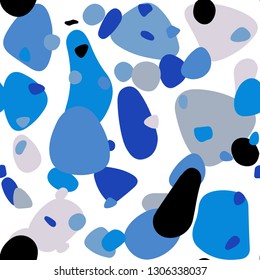 Light Blue, Yellow vector seamless layout with circle shapes. Abstract illustration with colored bubbles in nature style. Design for wallpaper, fabric makers.