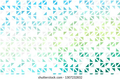 Light Blue, Yellow vector seamless cover in polygonal style. Triangles on abstract background with colorful gradient. Trendy design for wallpaper, fabric makers.