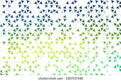 Light Blue, Yellow vector seamless backdrop with lines, triangles. Abstract gradient illustration with triangles. Template for business cards, websites.