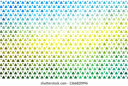 Light Blue, Yellow vector seamless layout with lines, triangles. Abstract gradient illustration with triangles. Pattern for trendy fabric, wallpapers.