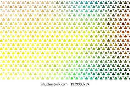 Light Blue, Yellow vector seamless background with triangles. Illustration with set of colorful triangles. Pattern for trendy fabric, wallpapers.