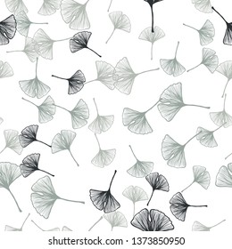 Light Blue, Yellow vector seamless abstract background with leaves. Creative illustration in blurred style with leaves. Design for textile, fabric, wallpapers.