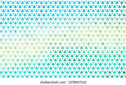 Light Blue, Yellow vector seamless background with triangles. Glitter abstract illustration with triangular shapes. Trendy design for wallpaper, fabric makers.