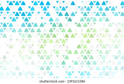 Light Blue, Yellow vector seamless texture in triangular style. Decorative design in abstract style with triangles. Trendy design for wallpaper, fabric makers.
