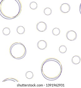 Light Blue, Yellow vector seamless background with bubbles. Blurred decorative design in abstract style with bubbles. Design for wallpaper, fabric makers.