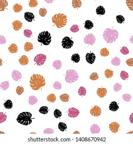 Light Blue, Yellow vector seamless natural artwork with leaves. Colorful abstract illustration with leaves in doodle style. Design for textile, fabric, wallpapers.
