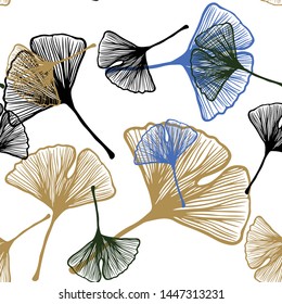 Light Blue, Yellow vector seamless natural backdrop with leaves. Brand new colored illustration in blurry style with leaves. Template for business cards, websites.