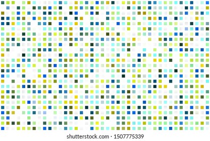 Light Blue, Yellow vector seamless texture in rectangular style. Beautiful illustration with rectangles and squares. Pattern for trendy fabric, wallpapers.