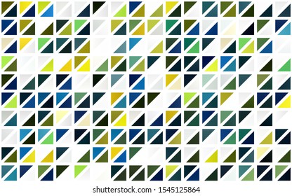 Light Blue, Yellow vector seamless pattern in polygonal style. Illustration with set of colorful triangles. Trendy design for wallpaper, fabric makers.