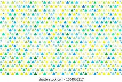 Light Blue, Yellow vector seamless texture in triangular style. Modern abstract illustration with colorful triangles. Pattern for design of window blinds, curtains.