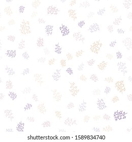 Light Blue, Yellow vector seamless doodle layout with leaves, branches. Glitter abstract illustration with leaves and branches. Pattern for trendy fabric, wallpapers.