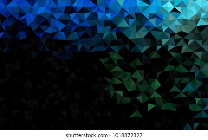 Light Blue, Yellow vector shining triangular background. A sample with polygonal shapes. Brand-new design for your business.