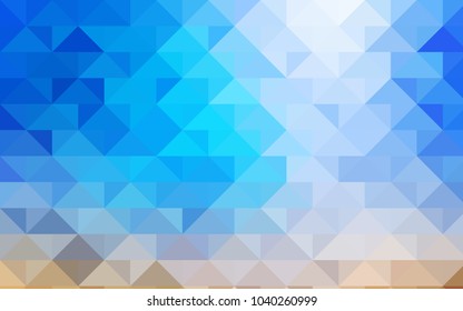 Light Blue, Yellow vector shining triangular background. A vague abstract illustration with gradient. The elegant pattern can be used as part of a brand book.