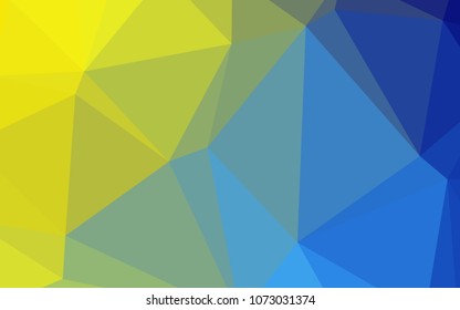 Light Blue, Yellow vector shining triangular cover. Shining colored illustration in a new style. Brand-new design for your business.