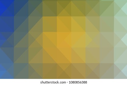Light Blue, Yellow vector shining triangular cover. Colorful abstract illustration with triangles. Triangular pattern for your business design.