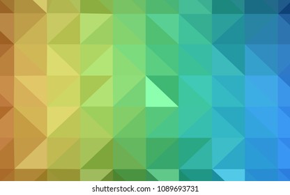 Light Blue, Yellow vector shining triangular cover. A completely new color illustration in a polygonal style. Pattern for a brand book's backdrop.