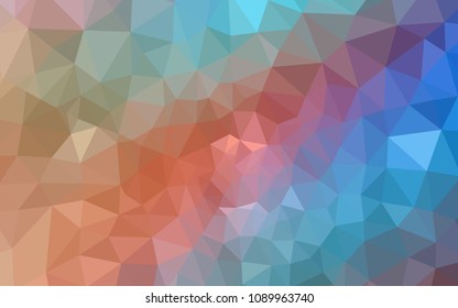 Light Blue, Yellow vector shining triangular backdrop. Creative geometric illustration in Origami style with gradient. Template for cell phone's backgrounds.