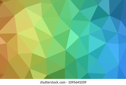Light Blue, Yellow vector shining triangular backdrop. Polygonal abstract illustration with gradient. A completely new design for your leaflet.