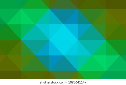Light Blue, Yellow vector shining triangular layout. Colorful illustration in polygonal style with gradient. Triangular pattern for your business design.