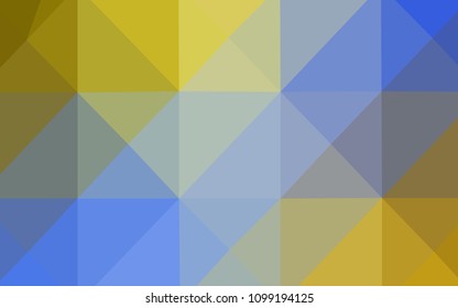Light Blue, Yellow vector shining triangular layout. Polygonal abstract illustration with gradient. Brand-new design for your business.
