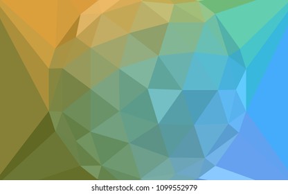 Light Blue, Yellow vector shining triangular layout with a gem in a centre. Abstract illustration with an elegant triangles. A completely new design for your leaflet.