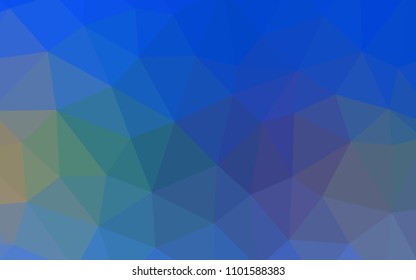 Light Blue, Yellow vector shining triangular cover. Glitter abstract illustration with an elegant triangles. Textured pattern for your backgrounds.