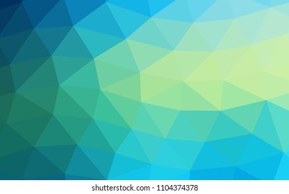 Light Blue, Yellow vector shining hexagonal shining triangular. Brand new colored illustration in blurry style with gradient. The elegant pattern can be used as part of a brand book.