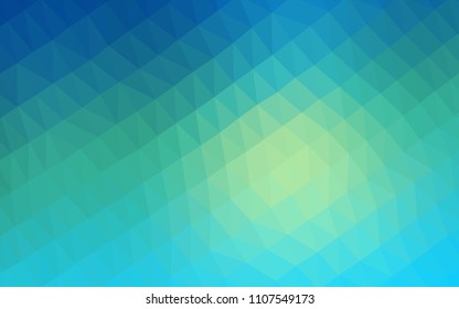 Light Blue, Yellow vector shining pattern. Creative geometric illustration in Origami style with gradient. Triangular pattern for your business design.