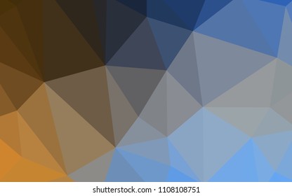 Light Blue, Yellow vector shining triangular backdrop. Polygonal abstract illustration with gradient. A completely new design for your leaflet.