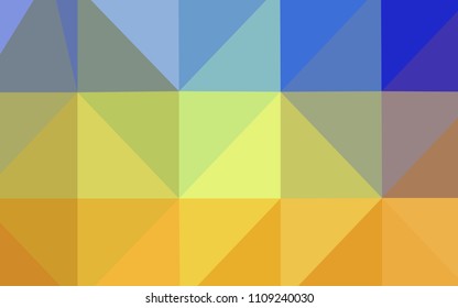 Light Blue, Yellow vector shining triangular layout. Glitter abstract illustration with an elegant design. The polygonal design can be used for your web site.