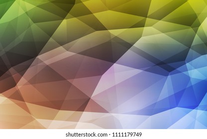 Light Blue, Yellow vector shining triangular layout. Colorful abstract illustration with triangles. A completely new design for your leaflet.