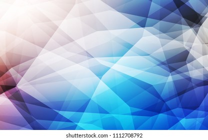 Light Blue, Yellow vector shining triangular cover. Modern abstract illustration with triangles. Template for cell phone's backgrounds.