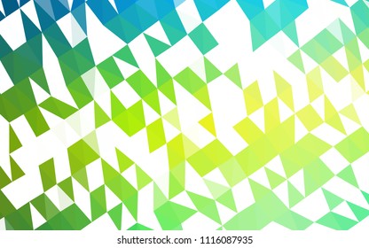 Light Blue, Yellow vector shining triangular template. Triangular geometric sample with gradient.  The polygonal design can be used for your web site.