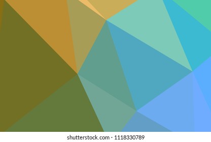 Light Blue, Yellow vector shining triangular backdrop. Colorful abstract illustration with triangles. Brand new style for your business design.
