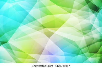 Light Blue, Yellow vector shining triangular layout. Colorful abstract illustration with triangles. Pattern for a brand book's backdrop.
