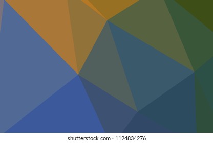 Light Blue, Yellow vector shining triangular cover. A completely new color illustration in a polygonal style. Triangular pattern for your design.