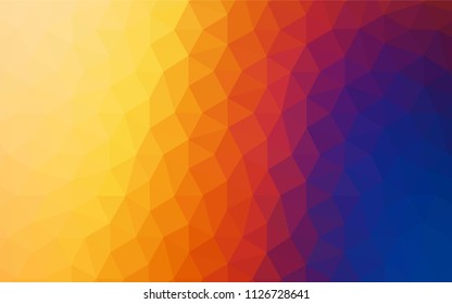 Light Blue, Yellow vector shining triangular backdrop. Triangular geometric sample with gradient.  Template for cell phone's backgrounds.