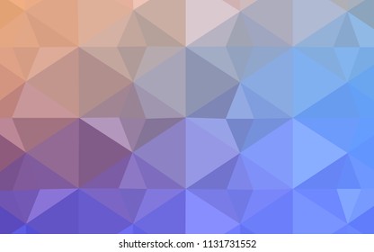 Light Blue, Yellow vector shining triangular backdrop. Colorful illustration in polygonal style with gradient. A completely new template for your banner.