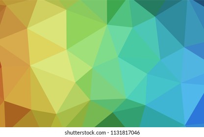 Light Blue, Yellow vector shining triangular backdrop. Colorful abstract illustration with triangles. Textured pattern for your backgrounds.