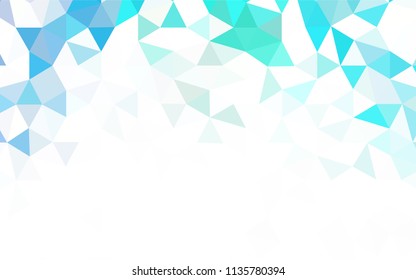 Light Blue, Yellow vector shining triangular backdrop. Creative illustration in halftone style with triangles. Template for cell phone's backgrounds.