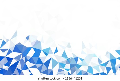 Light Blue, Yellow vector shining triangular cover. Polygonal abstract illustration with gradient. Textured pattern for your backgrounds.