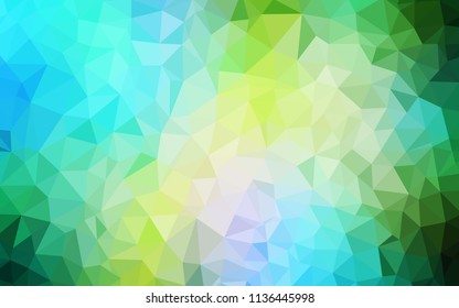 Light Blue, Yellow vector shining triangular backdrop. Modern abstract illustration with triangles. Polygonal design for your web site.