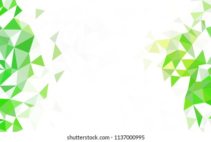 Light Blue, Yellow vector shining triangular cover. A sample with polygonal shapes. Completely new template for your banner.