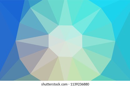 Light Blue, Yellow vector shining triangular layout with a gem in a centre. Shining colorful illustration with triangles. Pattern for a brand book's backdrop.