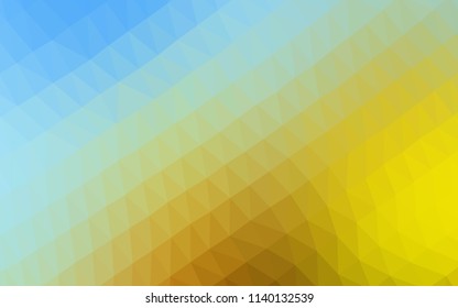 Light Blue, Yellow vector shining hexagonal template. Colorful abstract illustration with gradient. Brand new style for your business design.