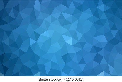 Light Blue, Yellow vector shining triangular backdrop. Creative illustration in halftone style with triangles. A completely new design for your leaflet.