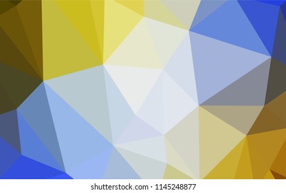 Light Blue, Yellow vector shining triangular cover. Polygonal abstract illustration with gradient. Template for cell phone's backgrounds.