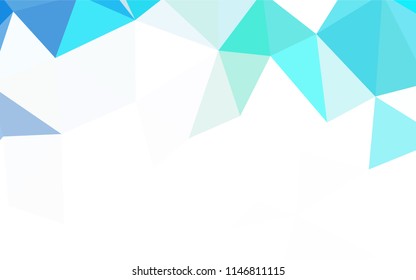 Light Blue, Yellow vector shining triangular layout. Shining polygonal illustration, which consist of triangles. Polygonal design for your web site.